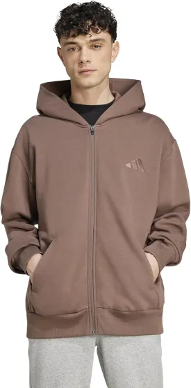 adidas Men's All SZN Fleece Full-Zip Hoodie, Earth Strata