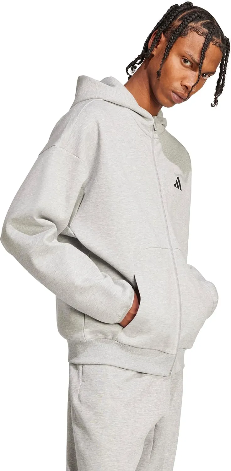 adidas Men's Future Icons Small Logo Full-Zip Hoodie