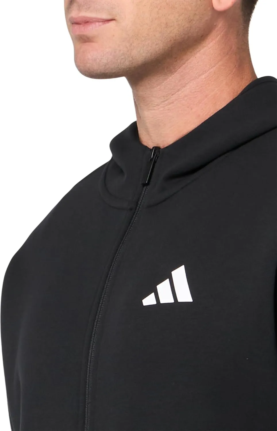 adidas Men's Future Icons Small Logo Full-Zip Hoodie