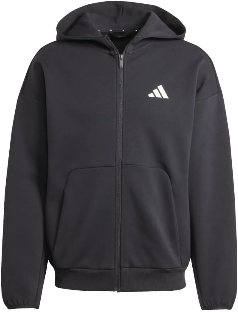 adidas Men's Future Icons Small Logo Full-Zip Hoodie