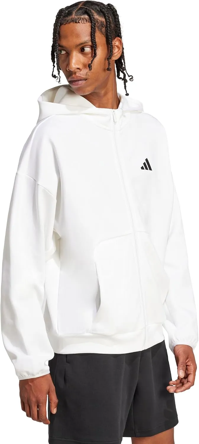 adidas Men's Future Icons Small Logo Full-Zip Hoodie