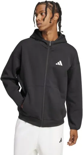 adidas Men's Future Icons Small Logo Full-Zip Hoodie