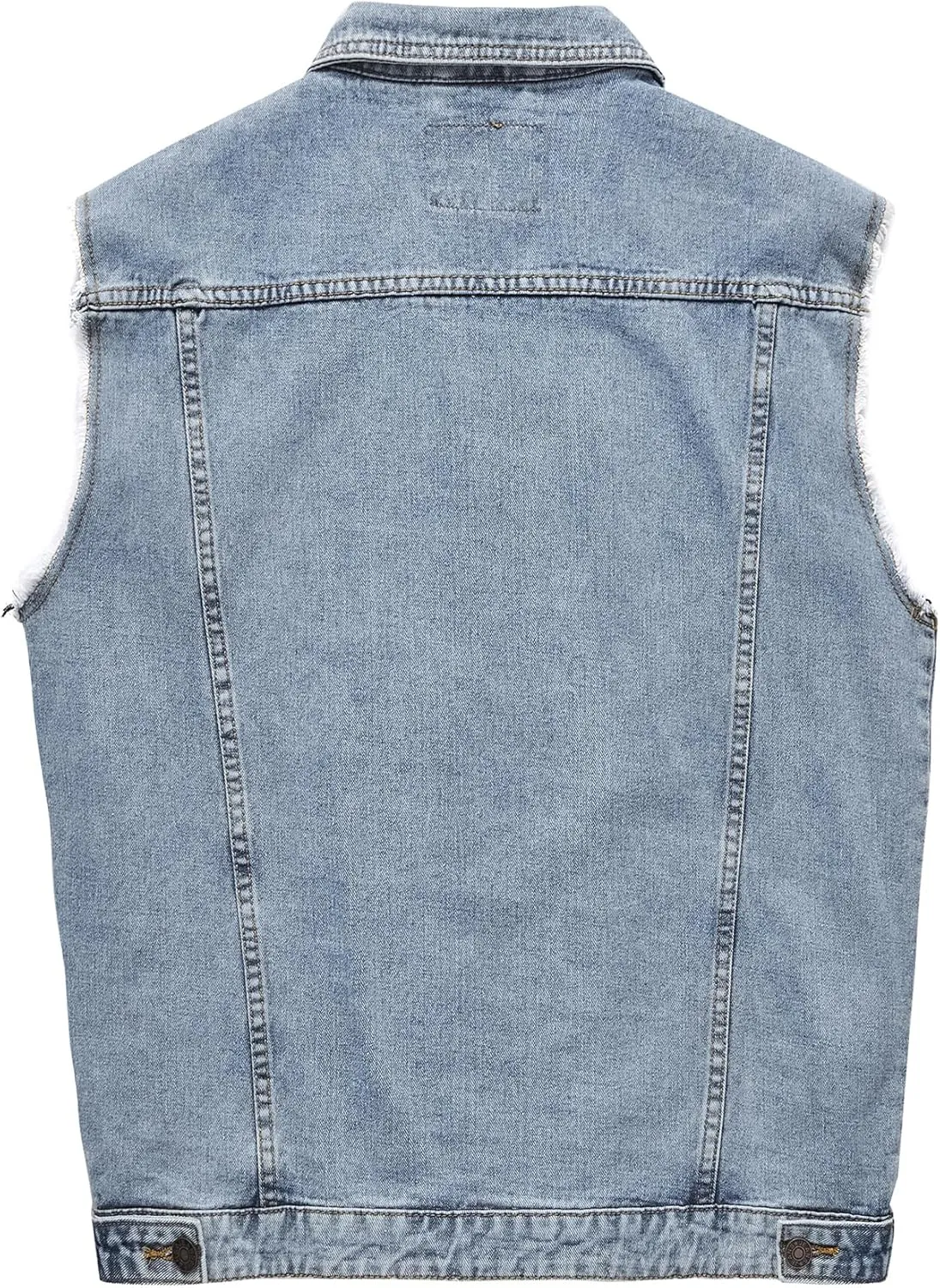 Denim Vest Jacket for Men Fashion Stretchy Trucker Sleeveless Jean Outerwear