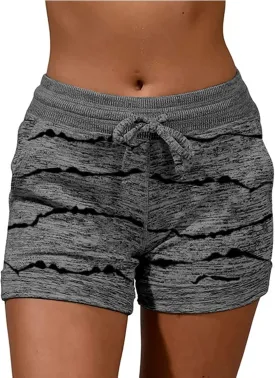 for Women Fall Summer Print Loose Fit Oversized Work Out Gym Jogger Tie Knot Pants Shorts Women 2025