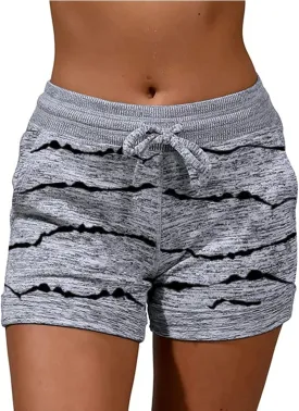 for Women Fall Summer Print Loose Fit Oversized Work Out Gym Jogger Tie Knot Pants Shorts Women 2025