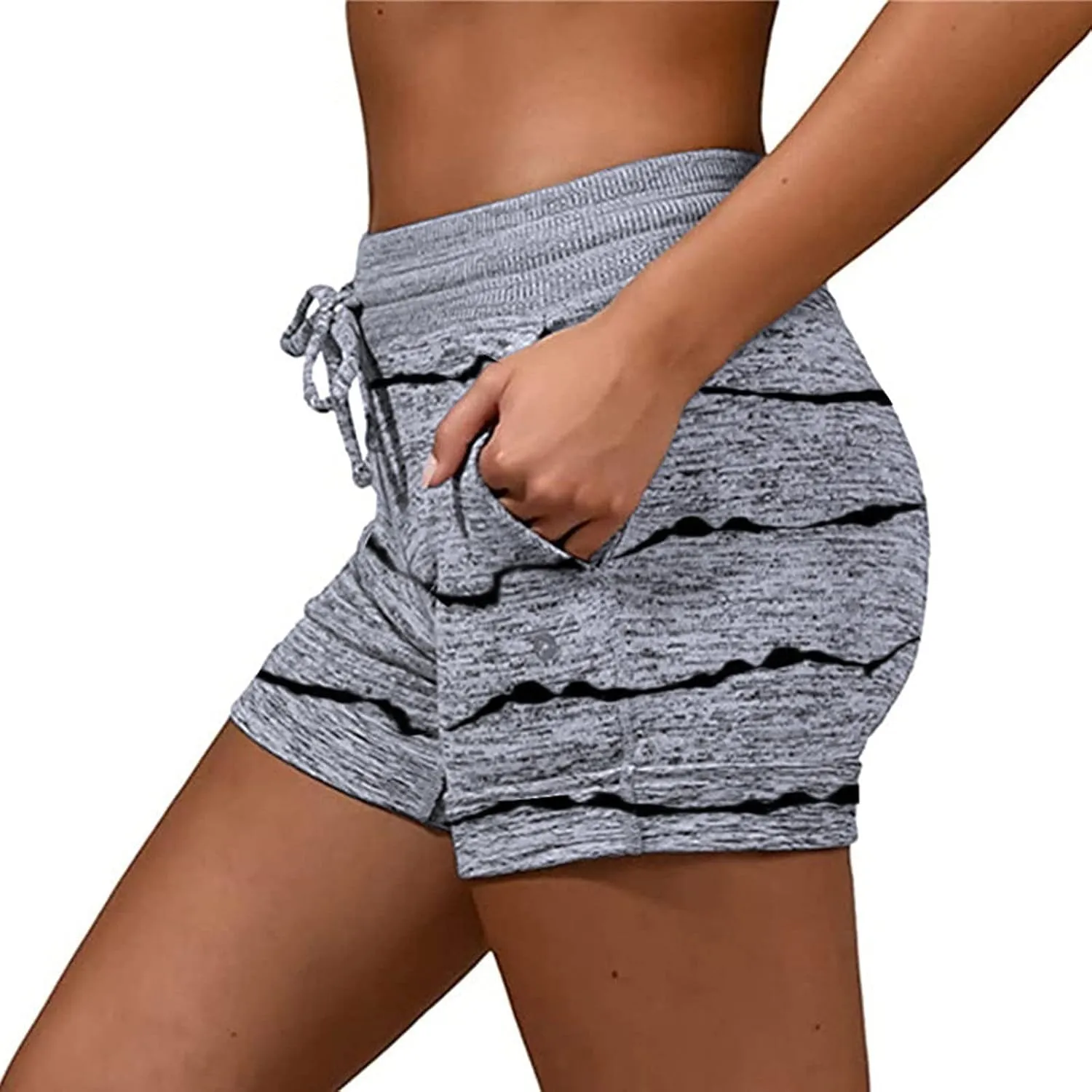 for Women Fall Summer Print Loose Fit Oversized Work Out Gym Jogger Tie Knot Pants Shorts Women 2025