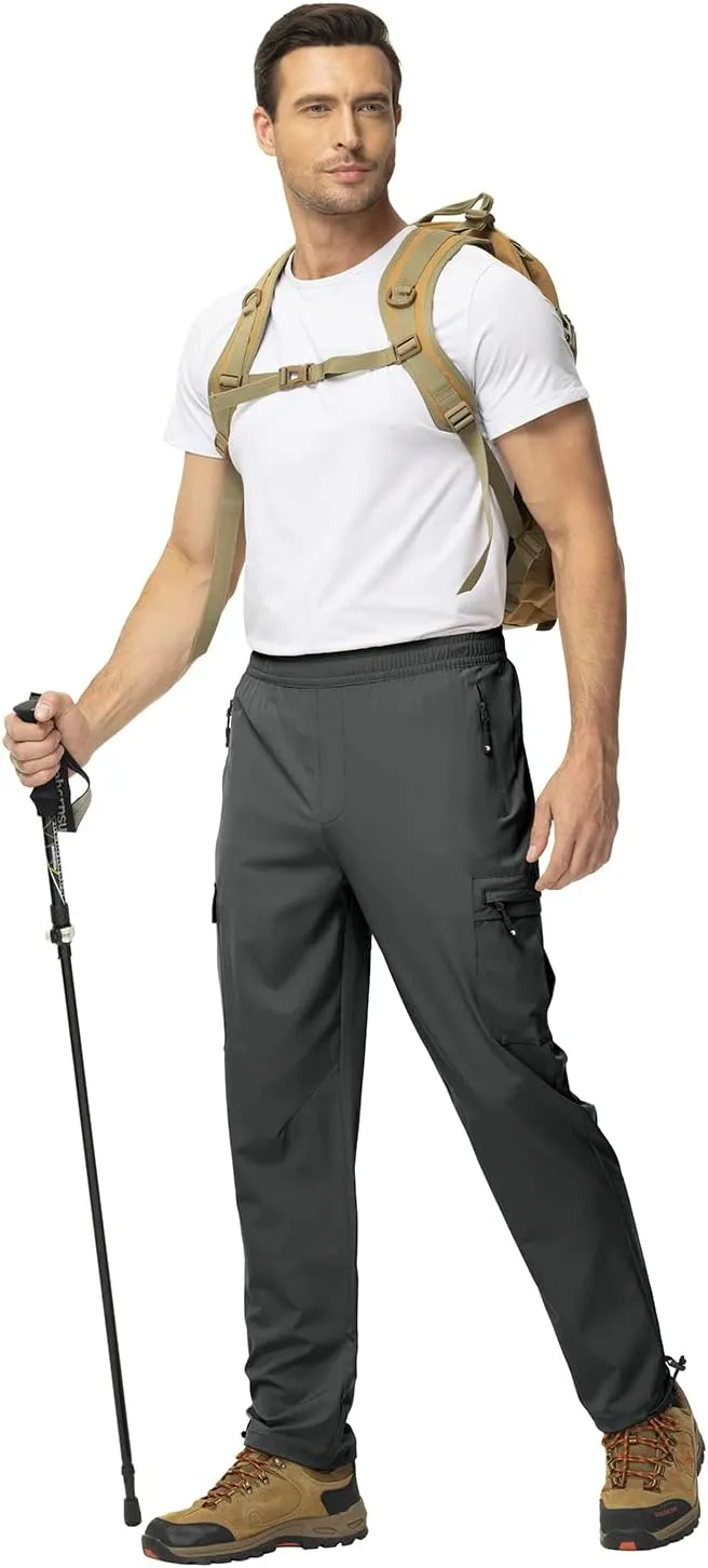 Gopune Men's Lightweight Joggers Quick Dry Hiking Athletic Pants Outdoor Running Casual Track Pants