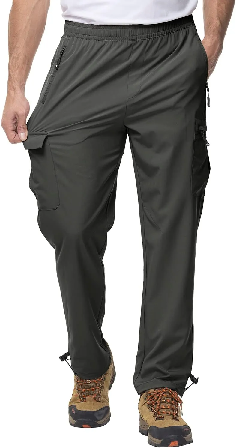 Gopune Men's Lightweight Joggers Quick Dry Hiking Athletic Pants Outdoor Running Casual Track Pants