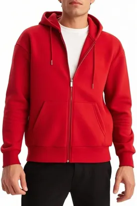 Men's Full Zip Hoodie Fleece Long Sleeve Hooded Sweatshirt Pullover Men Lightweight Athletic Hoodies