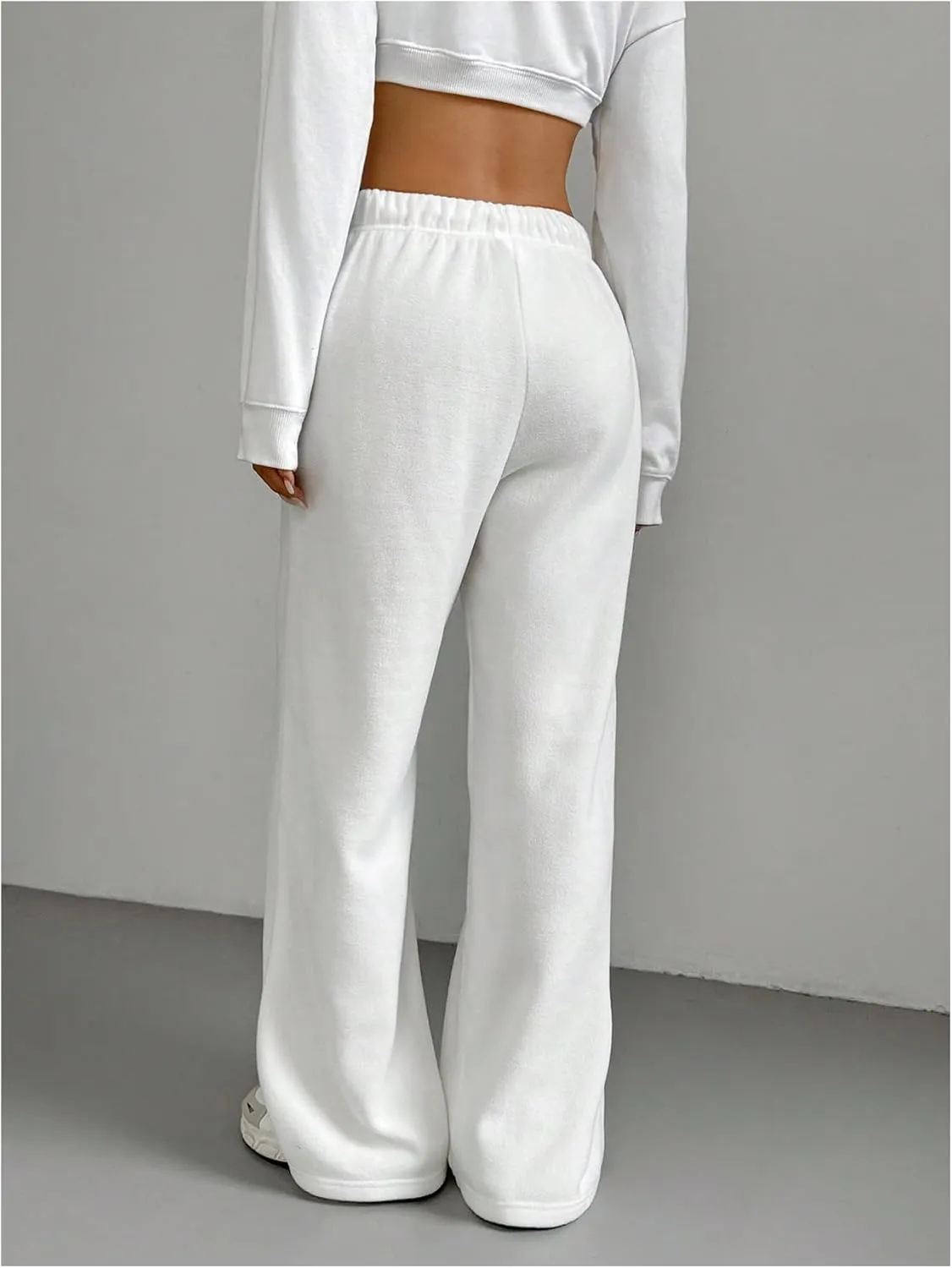 Women's Drawstring Waist Wide Leg Pants Trousers Casual Loose Sports Sweatpants