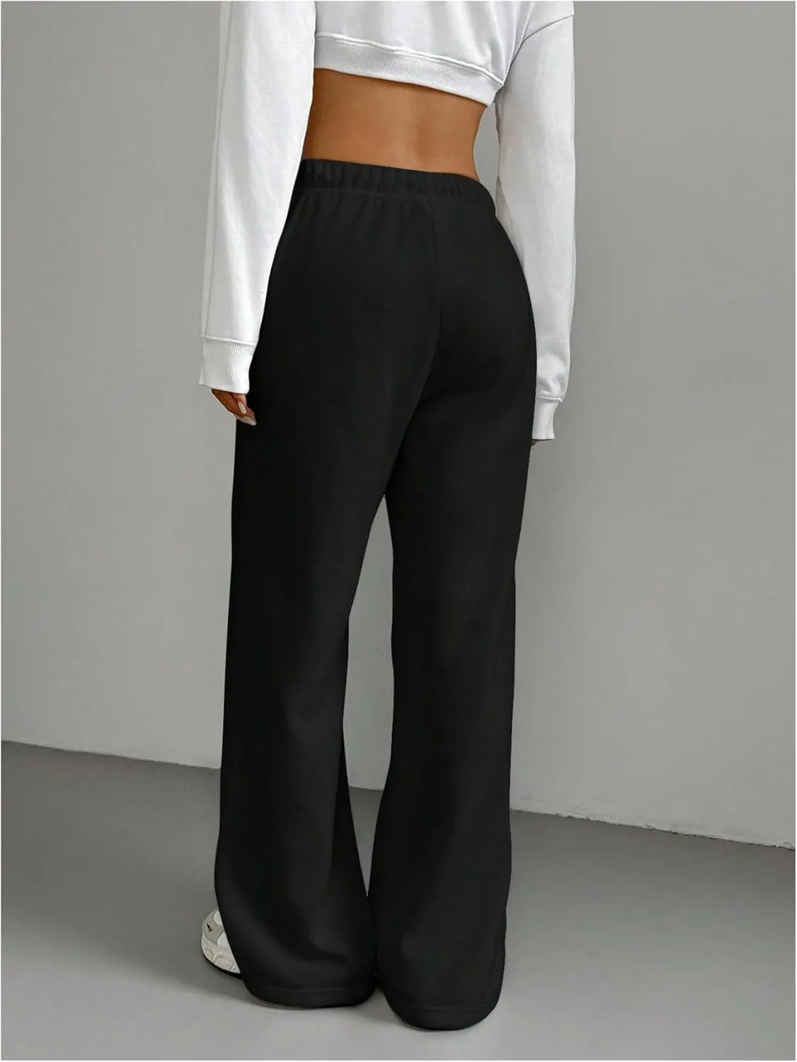 Women's Drawstring Waist Wide Leg Pants Trousers Casual Loose Sports Sweatpants