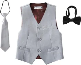 YuanLu Kids Suits for Boys Tuxedo Wedding Ring Bearer Outfit Boy Toddler Suit Formal Vest Set