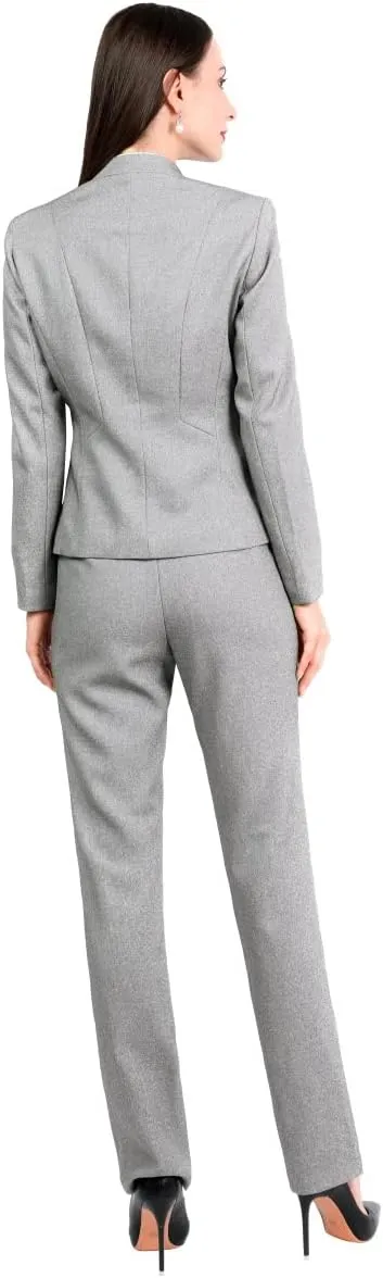 YUNCLOS Women's Elegant Business 2 Piece Office Lady Suit Set Work Blazer Pant