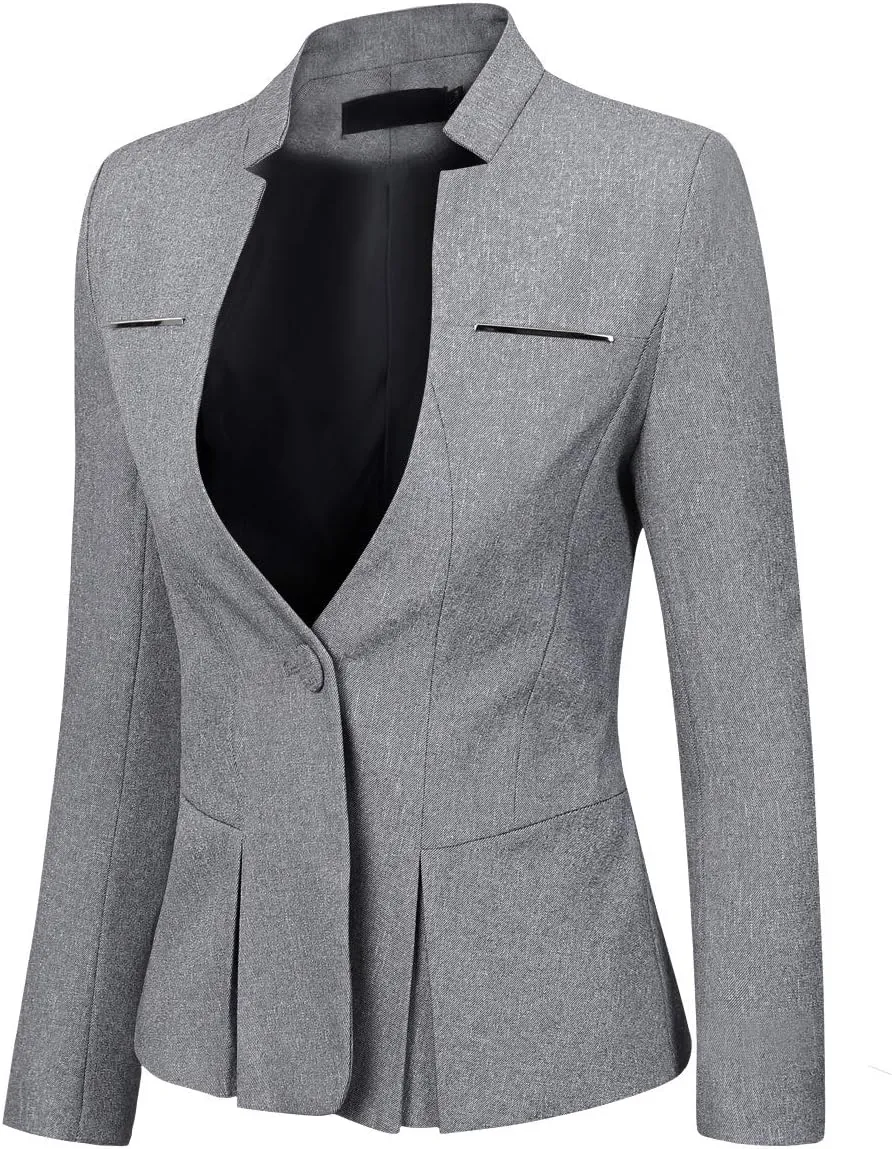 YUNCLOS Women's Elegant Business 2 Piece Office Lady Suit Set Work Blazer Pant