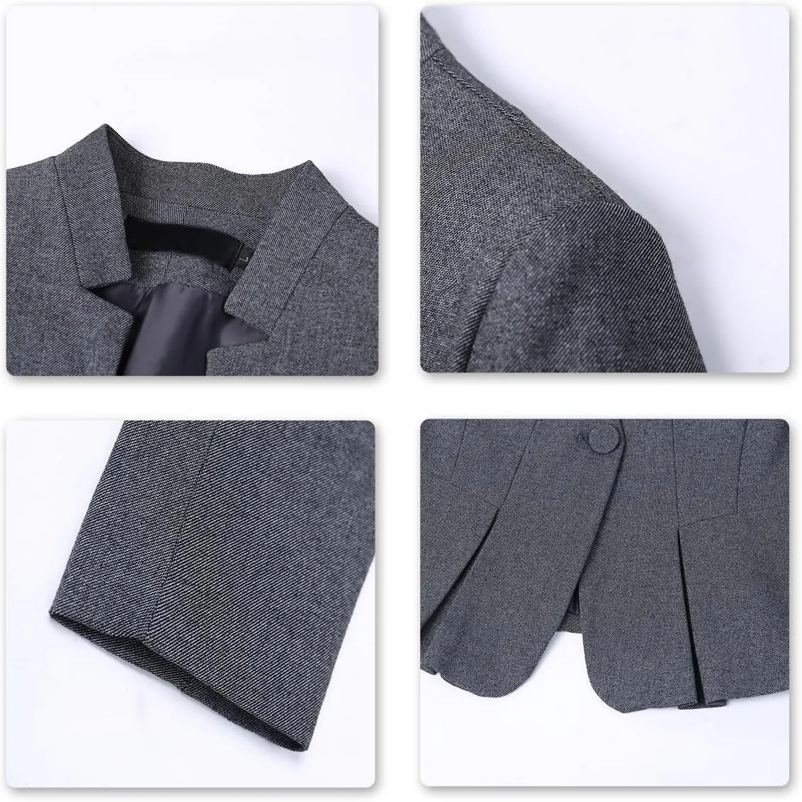 YUNCLOS Women's Elegant Business 2 Piece Office Lady Suit Set Work Blazer Pant